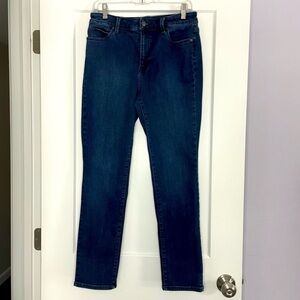 Talbots Dark Blue High-Waist Straight-Leg Jeans